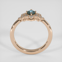 0.38 Ct. Greenish Blue Sapphire Ring, 18K Rose Gold 3