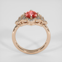 2.09 Ct. Padparadscha Sapphire Ring, 18K Rose Gold 3