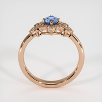 0.48 Ct. Blue Sapphire Ring, 18K Rose Gold 3