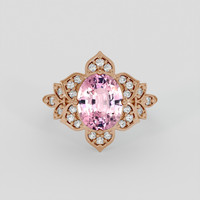 2.65 Ct. Pink Sapphire Ring, 18K Rose Gold 1