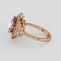 2.65 Ct. Pink Sapphire Ring, 18K Rose Gold 4