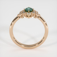 0.39 Ct. Bluish Green Sapphire Ring, 18K Rose Gold 3