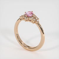 0.79 Ct. Sapphire Ring, 18K Rose Gold 2
