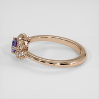 0.43 Ct. Purple Sapphire Ring, 18K Rose Gold 4