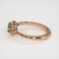 0.65 Ct. Bluish Green Sapphire Ring, 18K Rose Gold 4