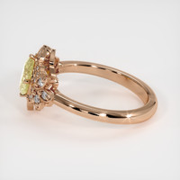 0.91 Ct. Yellow Sapphire Ring, 18K Rose Gold 4