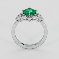 1.29 Ct. Emerald Ring, Silver 3