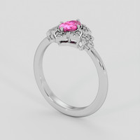 0.50 Ct. Pink Sapphire Ring, Silver 2