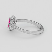 0.50 Ct. Pink Sapphire Ring, Silver 4