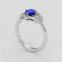 0.90 Ct. Blue Sapphire Ring, Silver 2