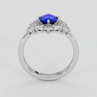 0.90 Ct. Blue Sapphire Ring, Silver 3