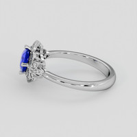 0.90 Ct. Blue Sapphire Ring, Silver 4