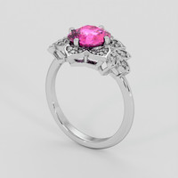 1.67 Ct. Purplish Pink Sapphire Ring, 10K White Gold 2