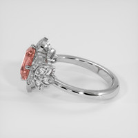 1.66 Ct. Padparadscha Sapphire Ring, 10K White Gold 4