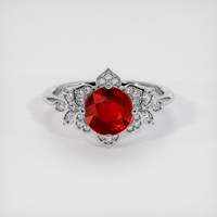 1.45 Ct. Ruby Ring, 10K White Gold 1