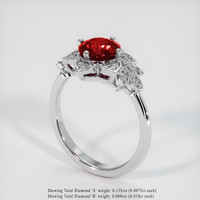 1.45 Ct. Ruby Ring, 10K White Gold 2