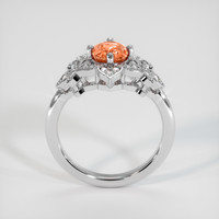 1.26 Ct. Orange Sapphire Ring, 10K White Gold 3
