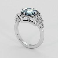 3.09 Ct. Bi Color / Parti Sapphire Ring, 10K White Gold 2
