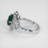 3.01 Ct. Greenish Blue Sapphire Ring, 10K White Gold 4