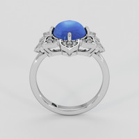 3.07 Ct. Blue Sapphire Ring, 10K White Gold 3