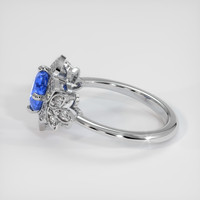 1.24 Ct. Blue Sapphire Ring, 14K White Gold 4