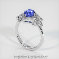 1.92 Ct. Color Change Sapphire Ring, 14K White Gold 2