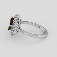 1.00 Ct. Brownish Green Andalusite Ring, 14K White Gold 4