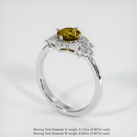 1.01 Ct. Gemstone Ring, 14K White Gold 2