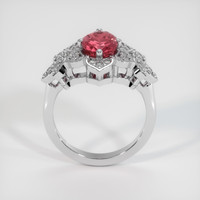 2.91 Ct. Reddish Pink Sapphire Ring, 14K White Gold 3