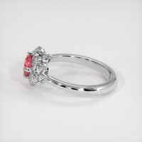 0.62 Ct. Padparadscha Sapphire Ring, 14K White Gold 4