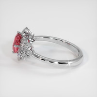 1.07 Ct. Padparadscha Sapphire Ring, 14K White Gold 4