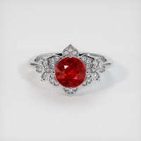 1.68 Ct. Ruby Ring, 14K White Gold 1