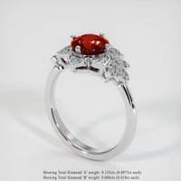 1.52 Ct. Ruby Ring, 14K White Gold 2