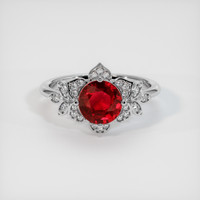 1.54 Ct. Ruby Ring, 14K White Gold 1