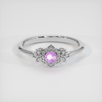 0.20 Ct. Sapphire Ring, 14K White Gold 1