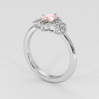 0.40 Ct. Padparadscha Sapphire Ring, 14K White Gold 2