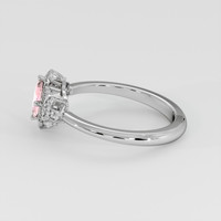 0.40 Ct. Padparadscha Sapphire Ring, 14K White Gold 4