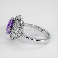 3.10 Ct. Purple Sapphire Ring, 14K White Gold 4