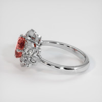 2.59 Ct. Padparadscha Sapphire Ring, 14K White Gold 4