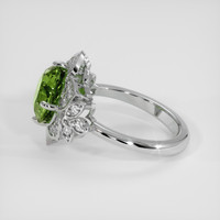 4.01 Ct. Green Sapphire Ring, 14K White Gold 4