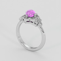 2.57 Ct. Pinkish Purple Sapphire Ring, 14K White Gold 2