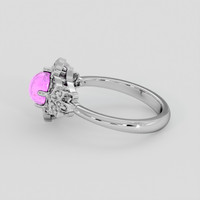 2.57 Ct. Pinkish Purple Sapphire Ring, 14K White Gold 4