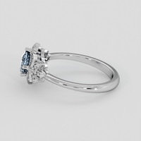 1.15 Ct. Blue Sapphire Ring, 14K White Gold 4