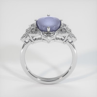 3.27 Ct. Bluish Purple Sapphire Ring, 14K White Gold 3