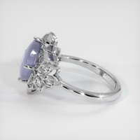 3.27 Ct. Bluish Purple Sapphire Ring, 14K White Gold 4