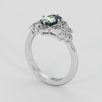 1.56 Ct. Bi Color / Parti Sapphire Ring, 14K White Gold 2
