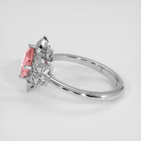 1.17 Ct. Padparadscha Sapphire Ring, 14K White Gold 4