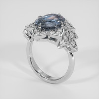 3.93 Ct. Bi Color Sapphire Ring, 14K White Gold 2