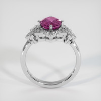 2.10 Ct. Pinkish Purple Sapphire Ring, 14K White Gold 3