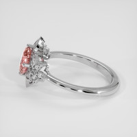 1.21 Ct. Padparadscha Sapphire Ring, 14K White Gold 4